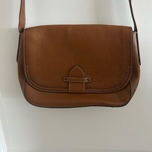Frye Chestnut Brown Leather Crossbody Bag